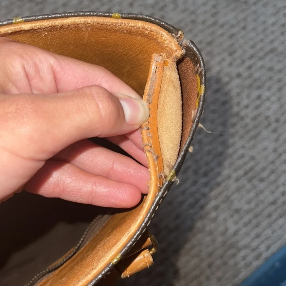 Louis Vuitton Monogram Canvas Tote with Tan Leather Trim